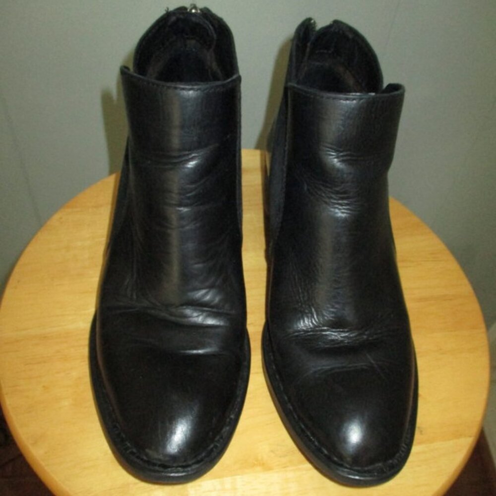 BORN Black Leather Booties